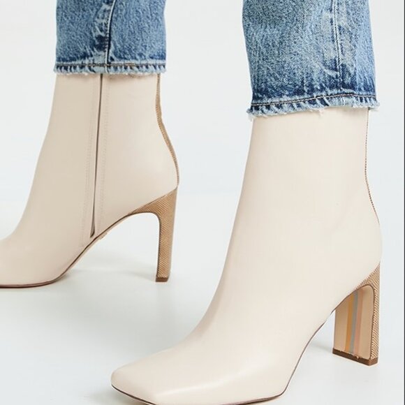 Sam Edelman Anika Modern Ivory Boots with Snake Skin Detail(B6) - Picture 7 of 10